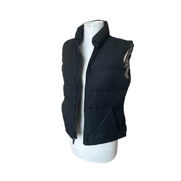 Vintage Eddie Bauer Down Navy Blue Puffer Vest sz M Y2K Cozy Gorpcore - Picture 7 of 9